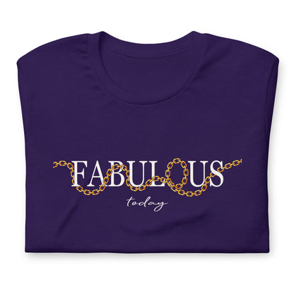 Elyx "Fabulous Today" Golden Chain Graphic Tee - Premium Soft Cotton T-Shirt for Women