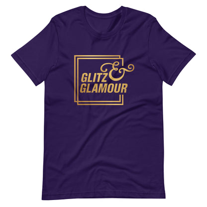 Elyx "Glitz & Glamour" Gold Minimalist Aesthetic Women Graphic Tee