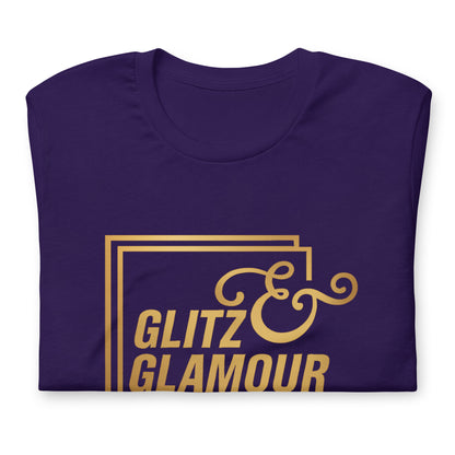 Elyx "Glitz & Glamour" Gold Minimalist Aesthetic Women Graphic Tee
