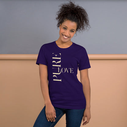 "Pure Love" Modern Typography Shirt – Premium Aesthetic Graphic Tee