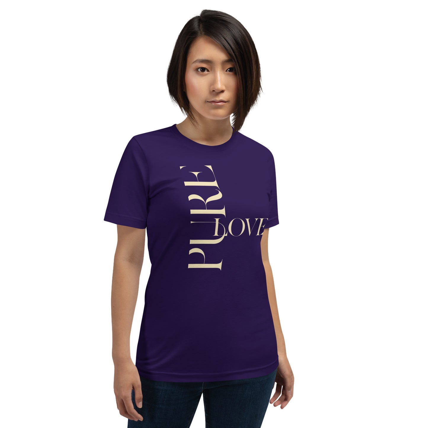 "Pure Love" Modern Typography Shirt – Premium Aesthetic Graphic Tee