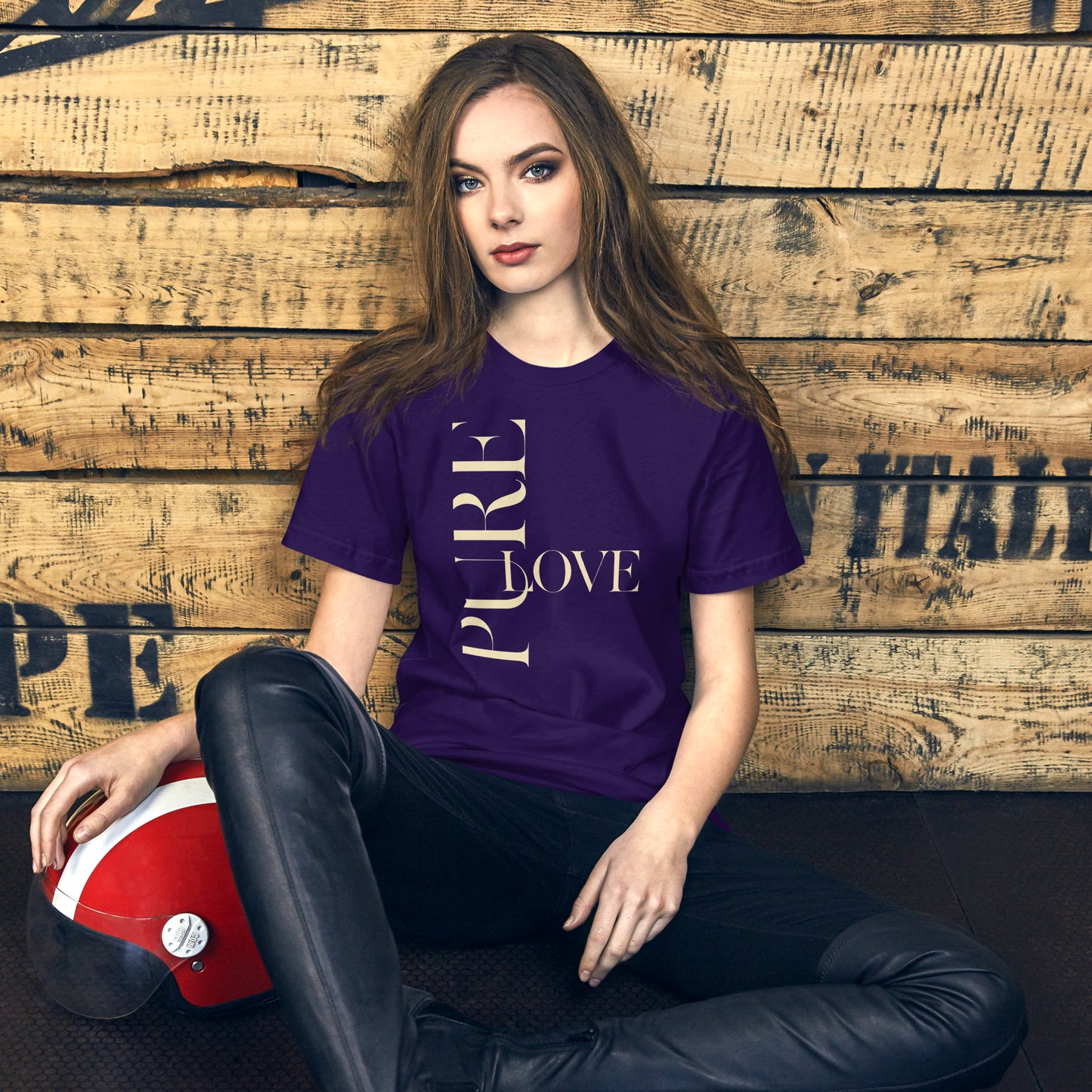 "Pure Love" Modern Typography Shirt – Premium Aesthetic Graphic Tee