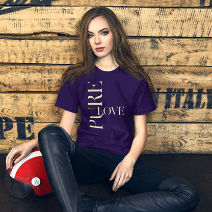 "Pure Love" Modern Typography Shirt – Premium Aesthetic Graphic Tee