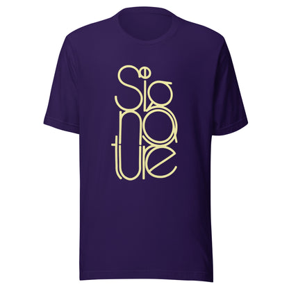 The Signature Tee - Minimalist Typographic Luxury Graphic T-Shirt