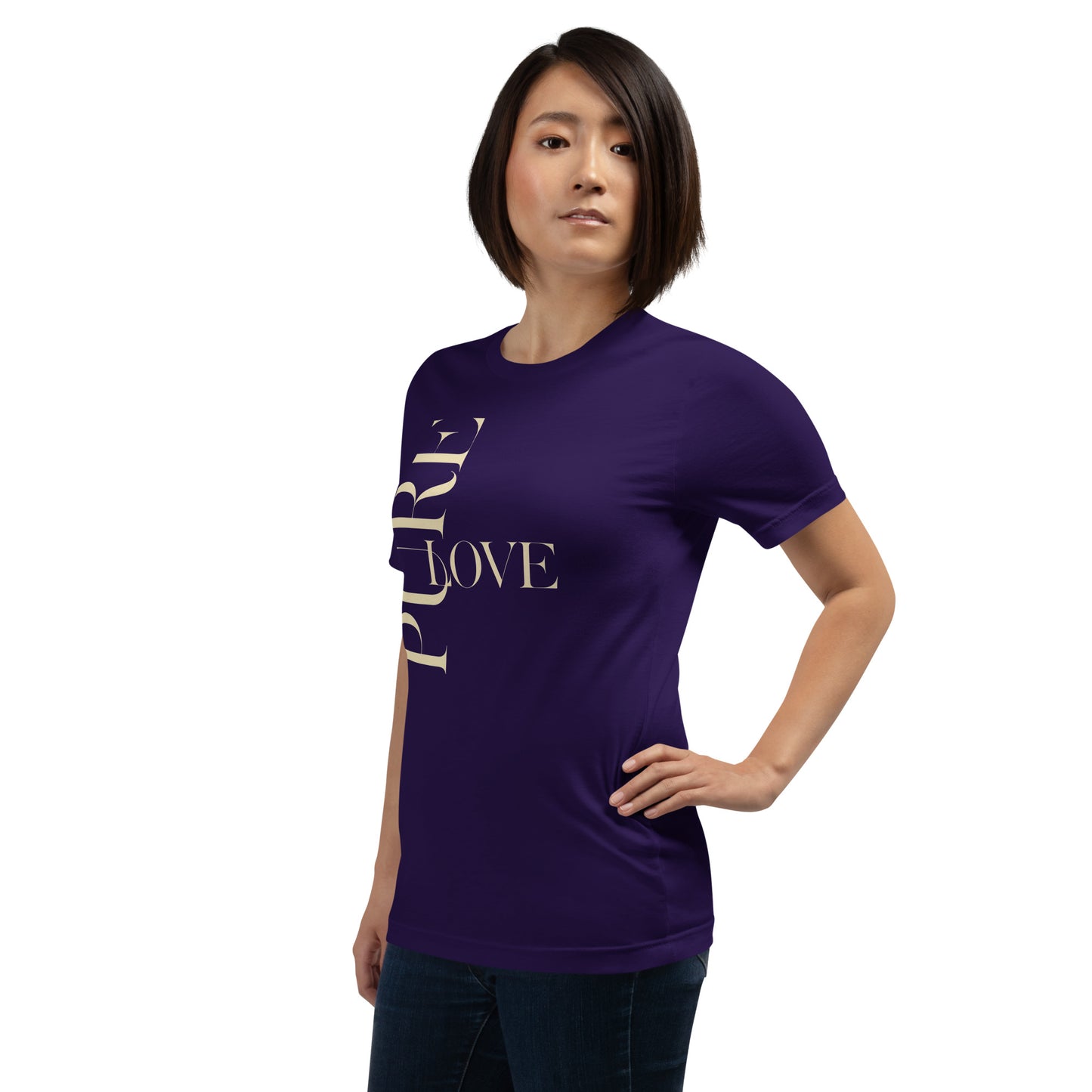 "Pure Love" Modern Typography Shirt – Premium Aesthetic Graphic Tee