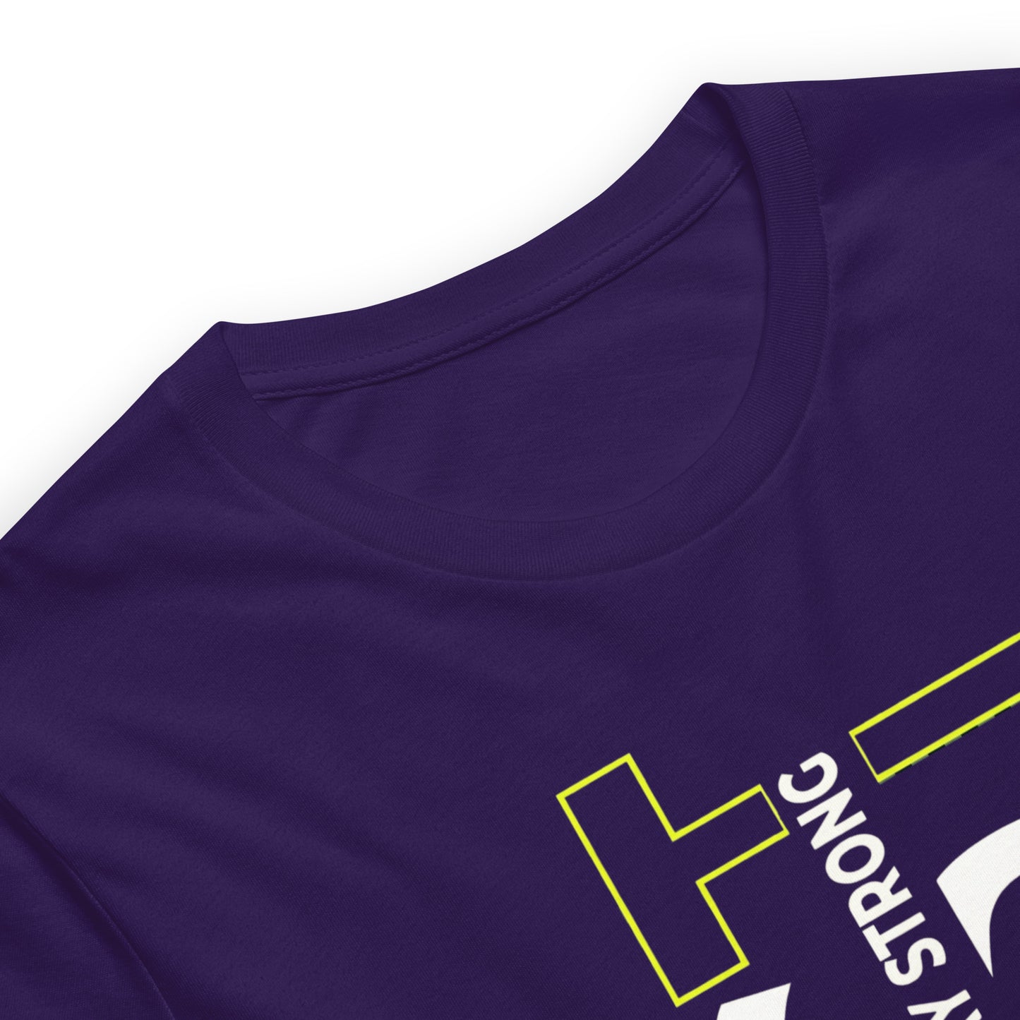 Stay Strong Vertical Typographic Tee - Modern Minimalist Urban Streetwear T-Shirt