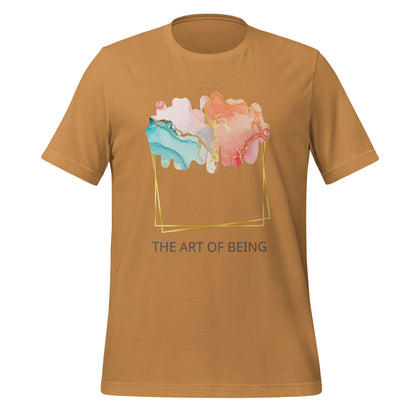 Luxe Abstract Marble Print Tee with Inspirational Quote | Elegant Boho-Chic Top