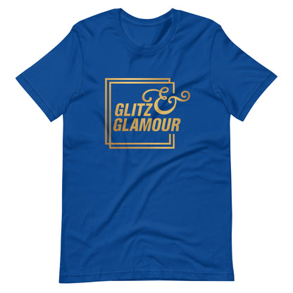 Elyx "Glitz & Glamour" Gold Minimalist Aesthetic Women Graphic Tee