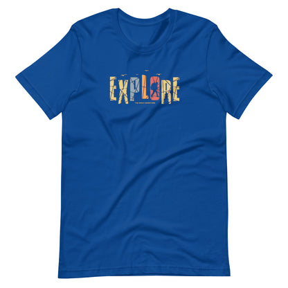 Explore The Great Adventure Graphic Tee - Retro Boho Nature & Hiking T-Shirt