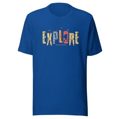 Explore The Great Adventure Graphic Tee - Retro Boho Nature & Hiking T-Shirt