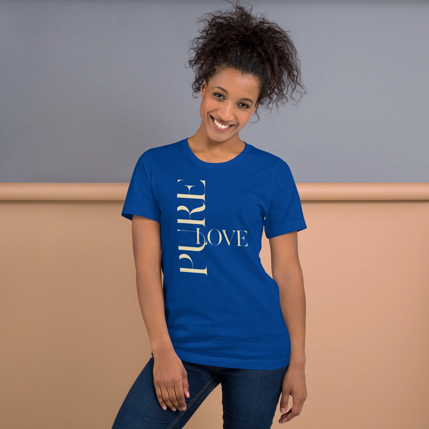 "Pure Love" Modern Typography Shirt – Premium Aesthetic Graphic Tee