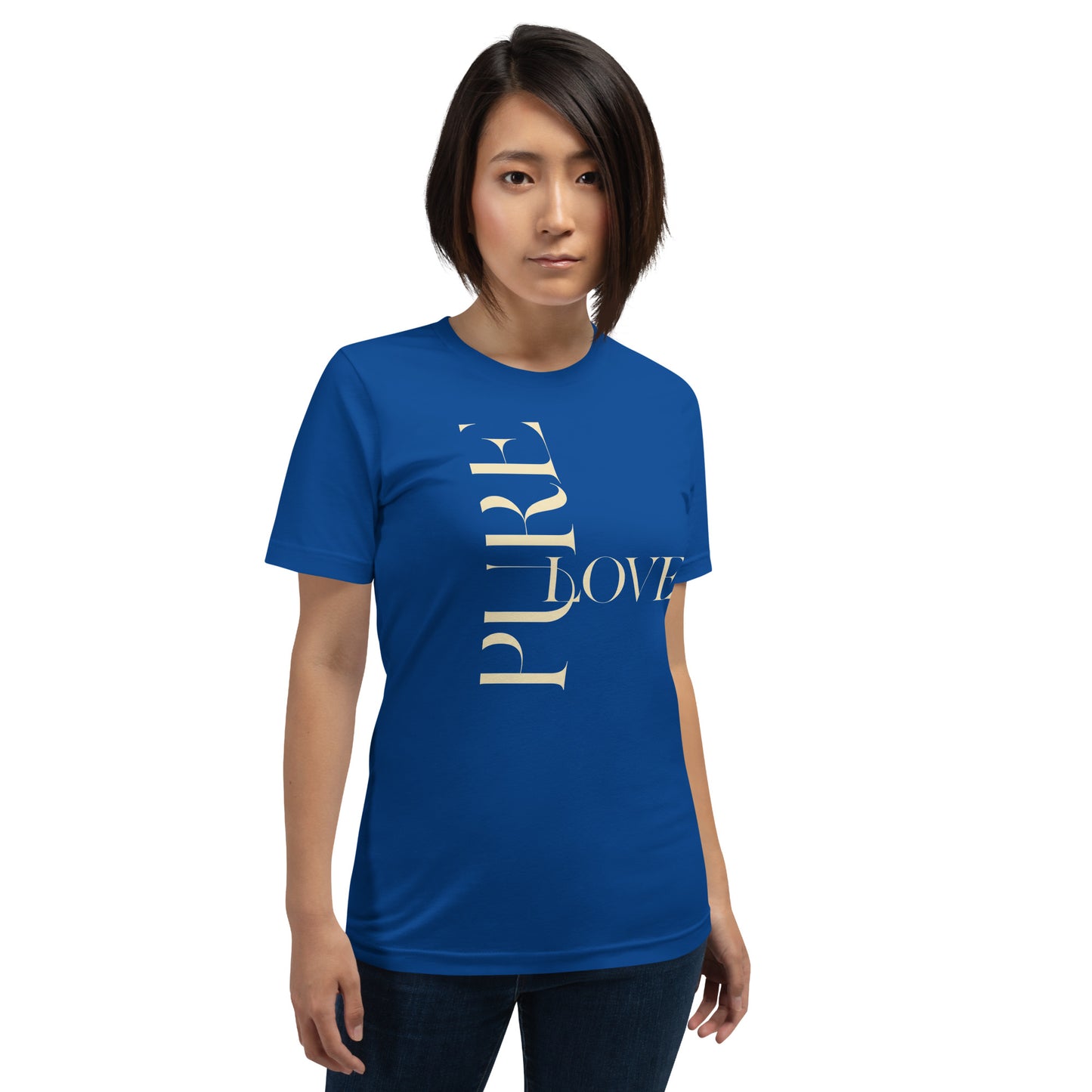 "Pure Love" Modern Typography Shirt – Premium Aesthetic Graphic Tee