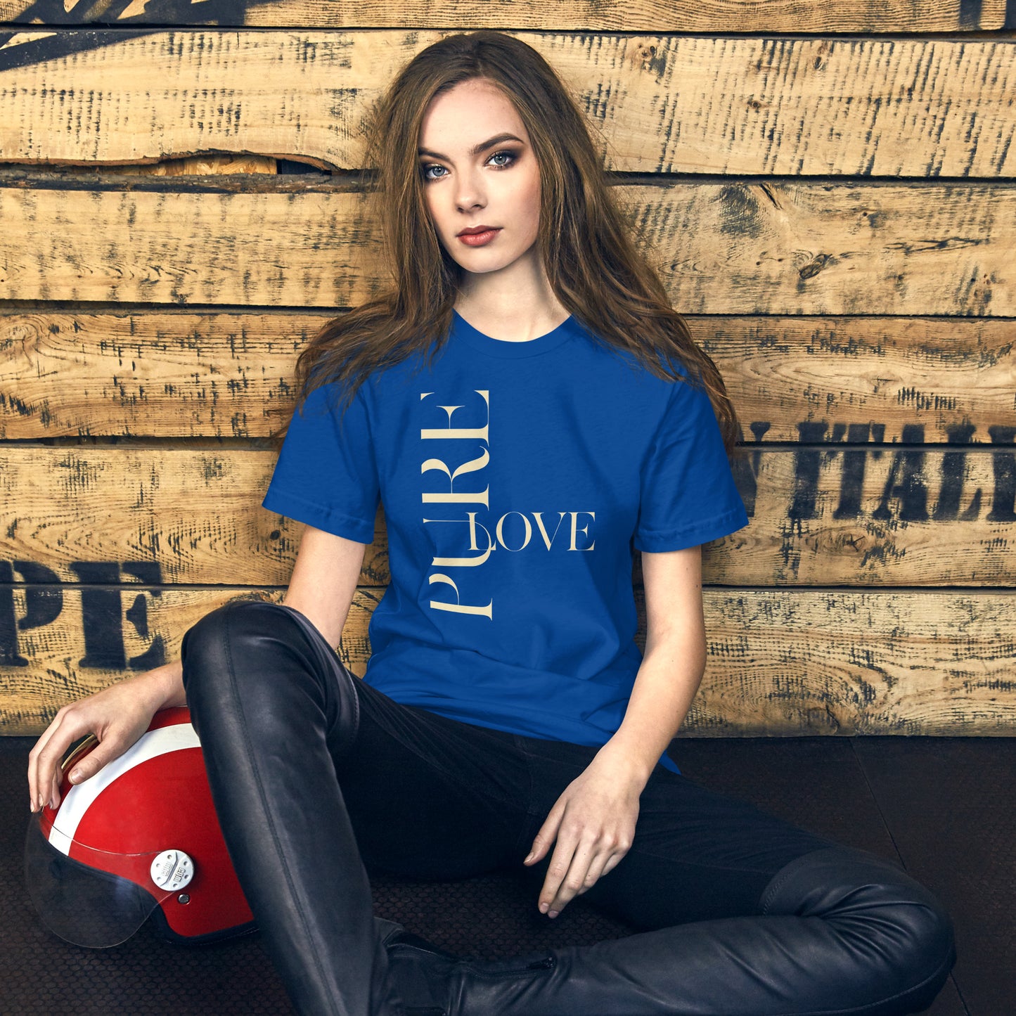 "Pure Love" Modern Typography Shirt – Premium Aesthetic Graphic Tee