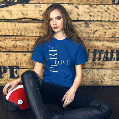 "Pure Love" Modern Typography Shirt – Premium Aesthetic Graphic Tee