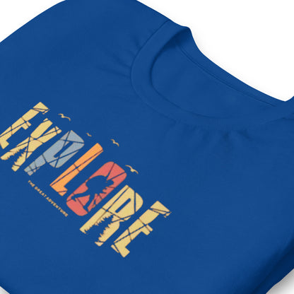 Explore The Great Adventure Graphic Tee - Retro Boho Nature & Hiking T-Shirt