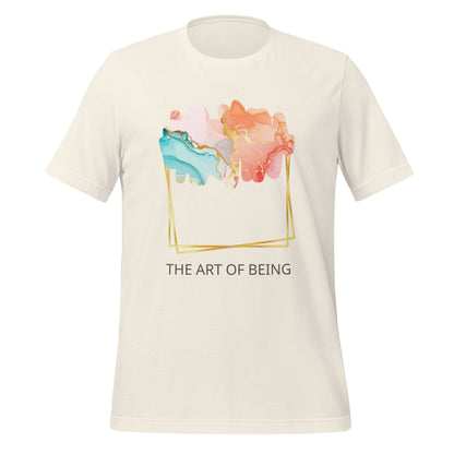 Luxe Abstract Marble Print Tee with Inspirational Quote | Elegant Boho-Chic Top
