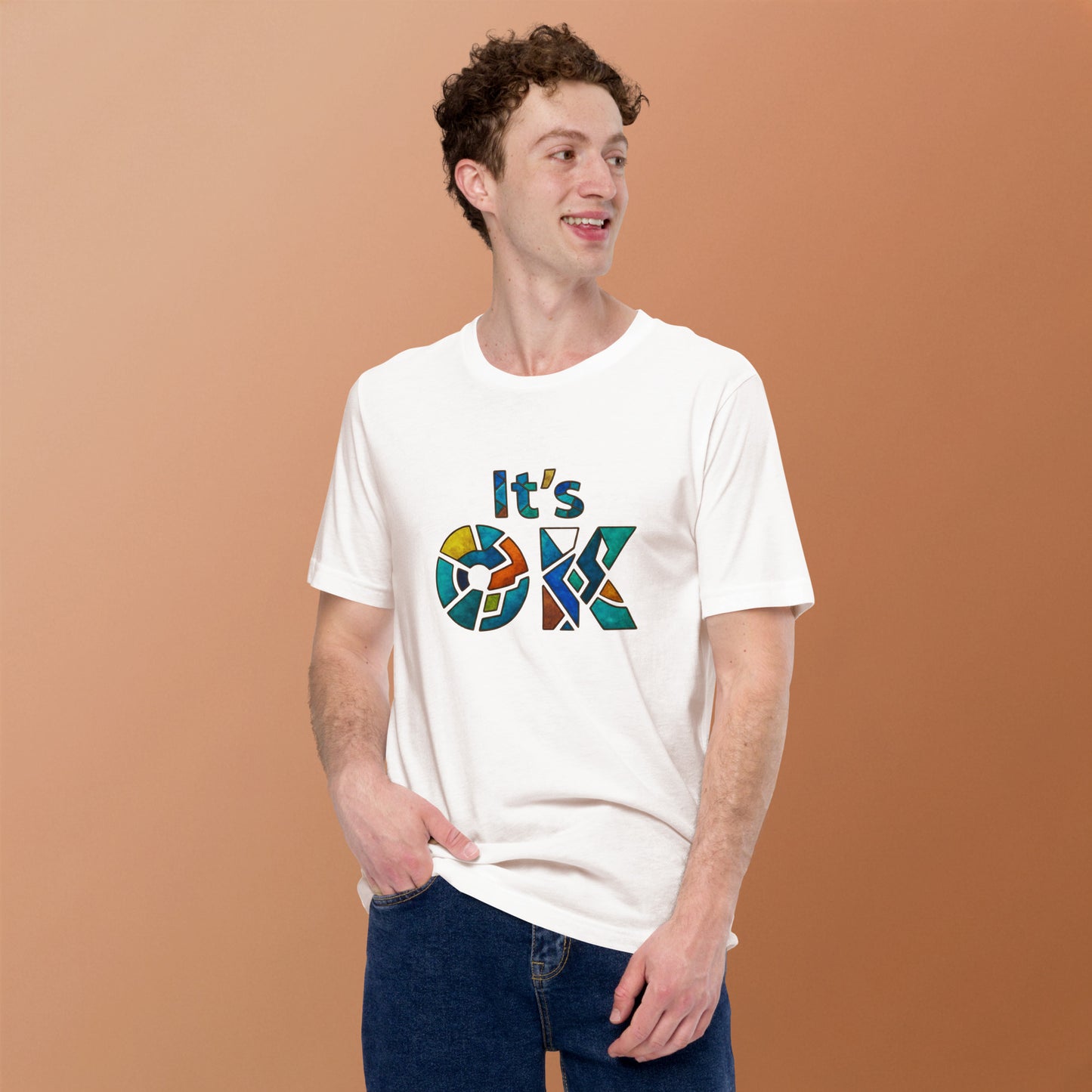 It's OK Mosaic Typography Tee - Premium Men's Casual Comfort Cotton Top