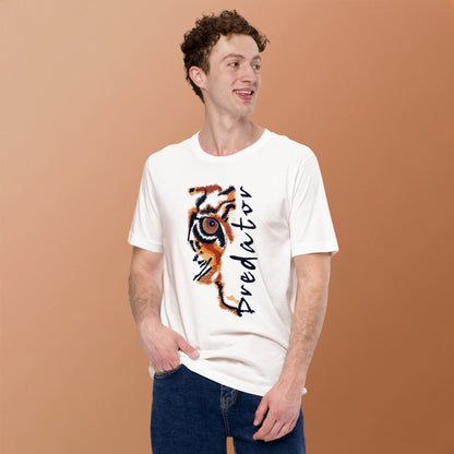 Predator Tiger Eye Graphic Tee - Minimalist Luxe Streetwear T-Shirt