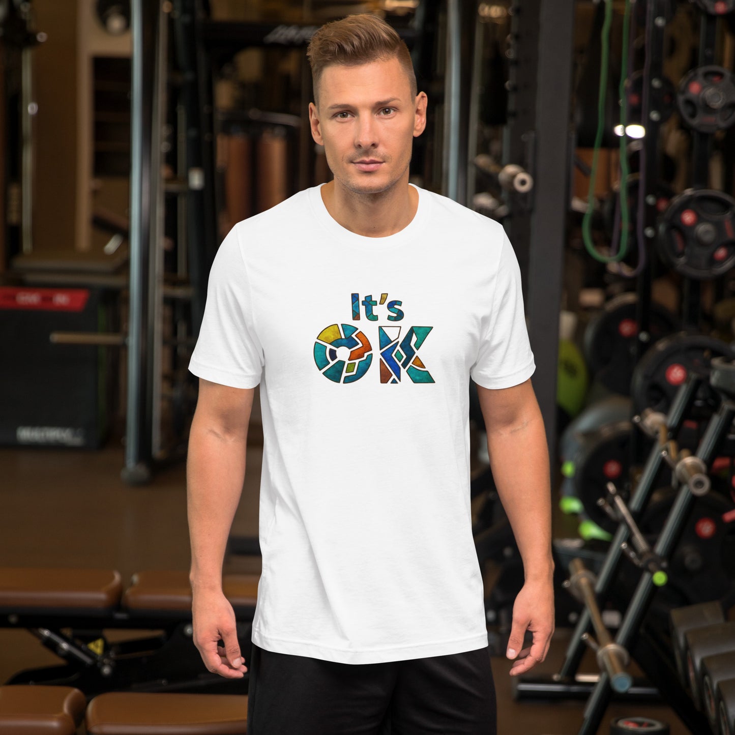 It's OK Mosaic Typography Tee - Premium Men's Casual Comfort Cotton Top