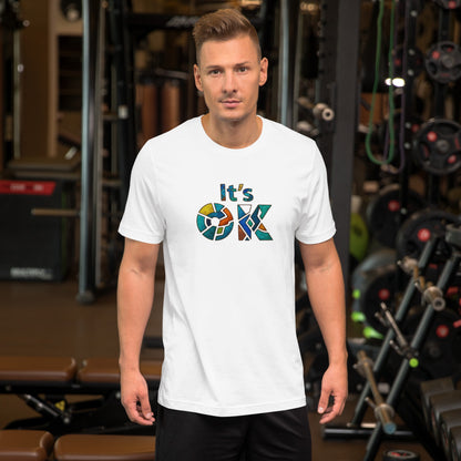 It's OK Mosaic Typography Tee - Premium Men's Casual Comfort Cotton Top