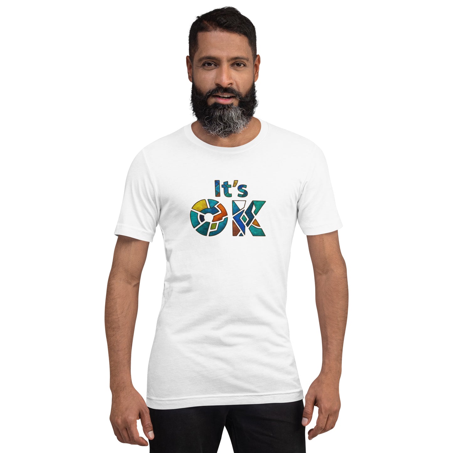 It's OK Mosaic Typography Tee - Premium Men's Casual Comfort Cotton Top