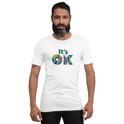 It's OK Mosaic Typography Tee - Premium Men's Casual Comfort Cotton Top