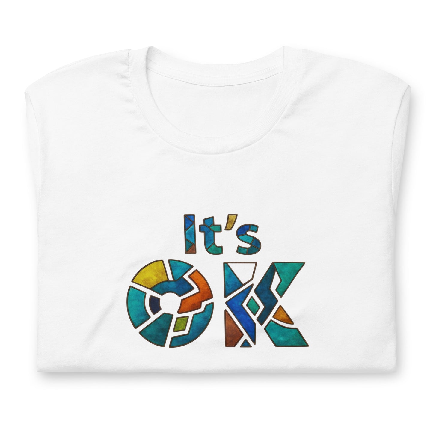 It's OK Mosaic Typography Tee - Premium Men's Casual Comfort Cotton Top