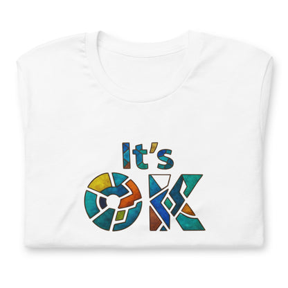 It's OK Mosaic Typography Tee - Premium Men's Casual Comfort Cotton Top