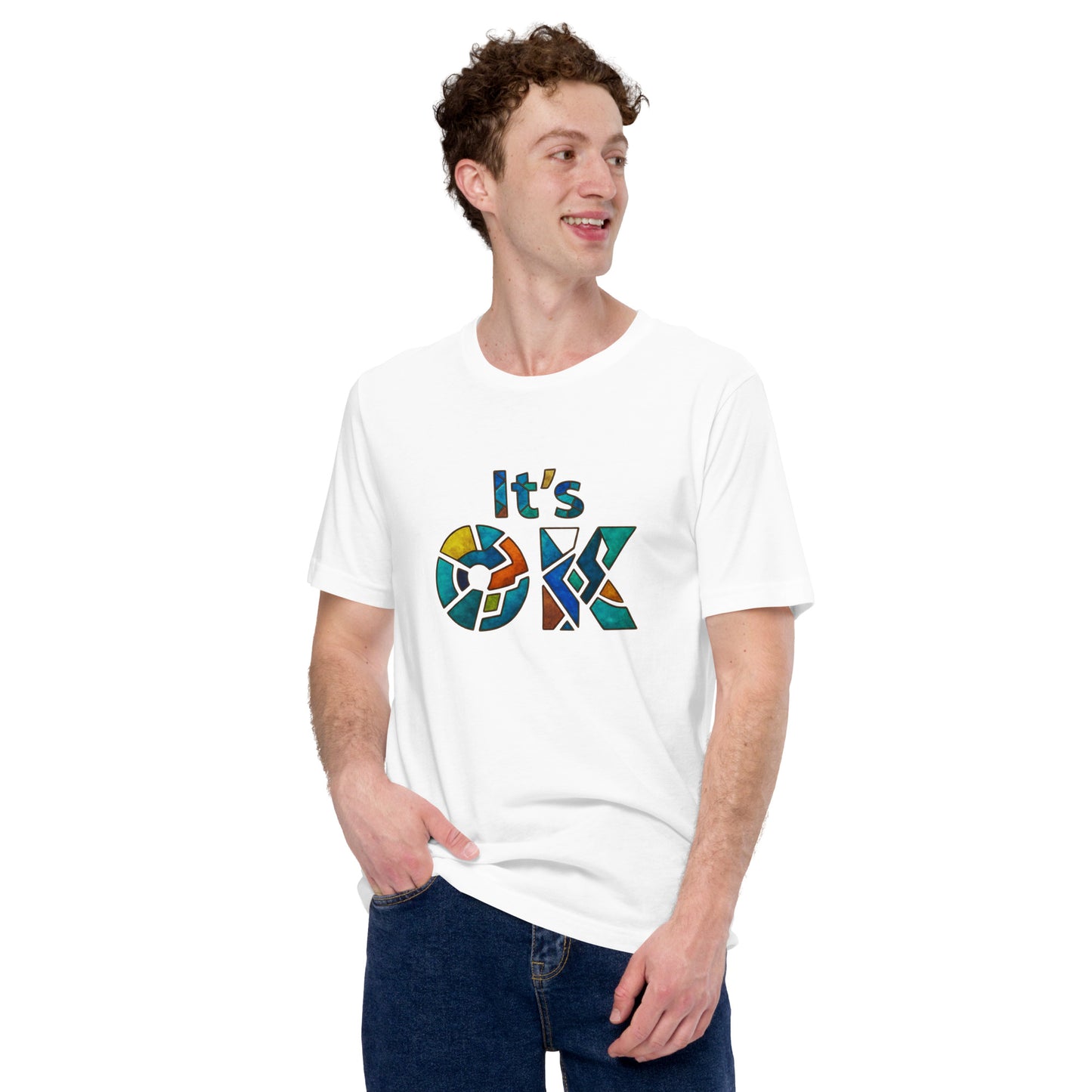 It's OK Mosaic Typography Tee - Premium Men's Casual Comfort Cotton Top