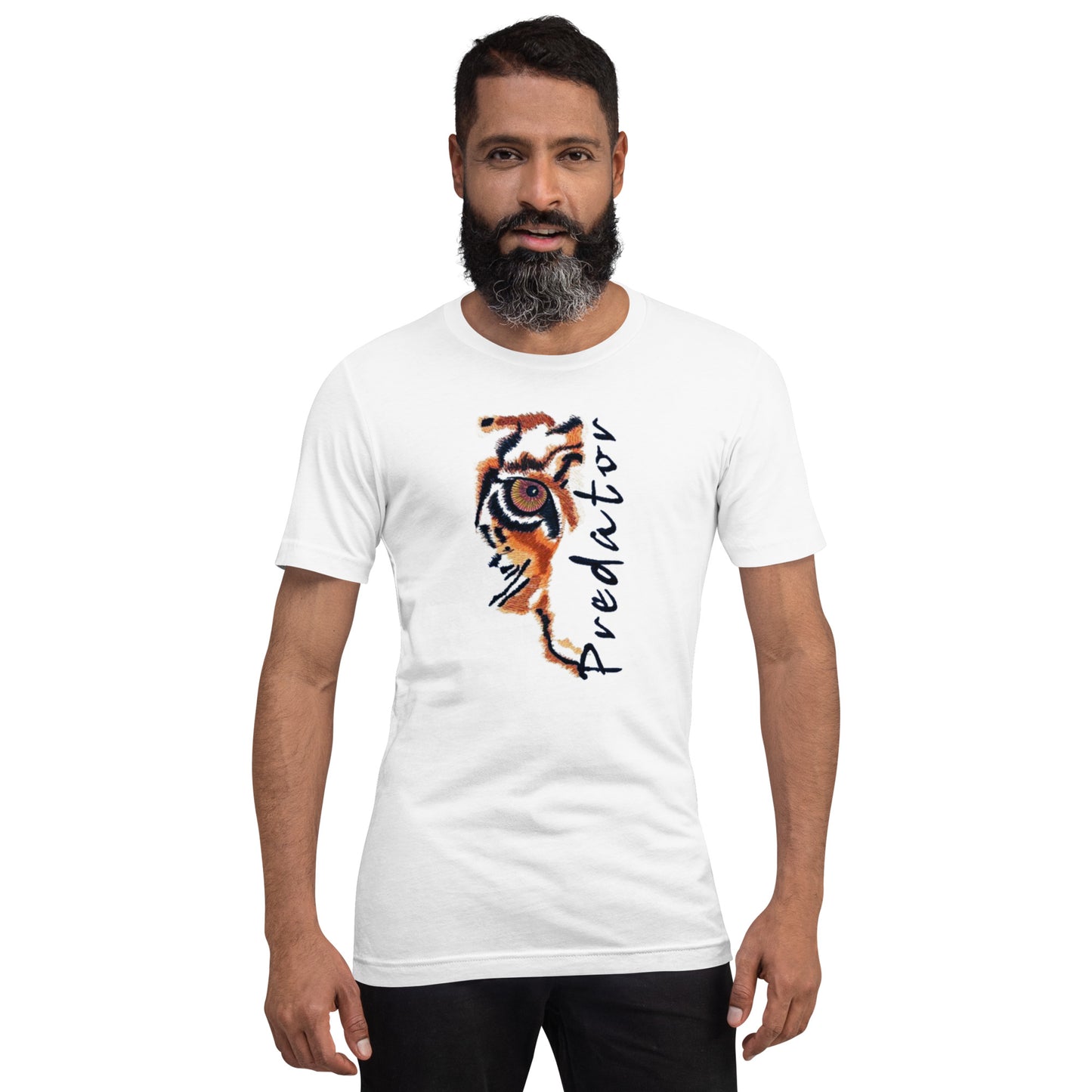 Predator Tiger Eye Graphic Tee - Minimalist Luxe Streetwear T-Shirt