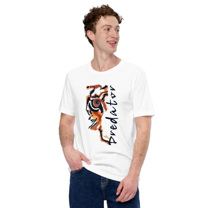 Predator Tiger Eye Graphic Tee - Minimalist Luxe Streetwear T-Shirt