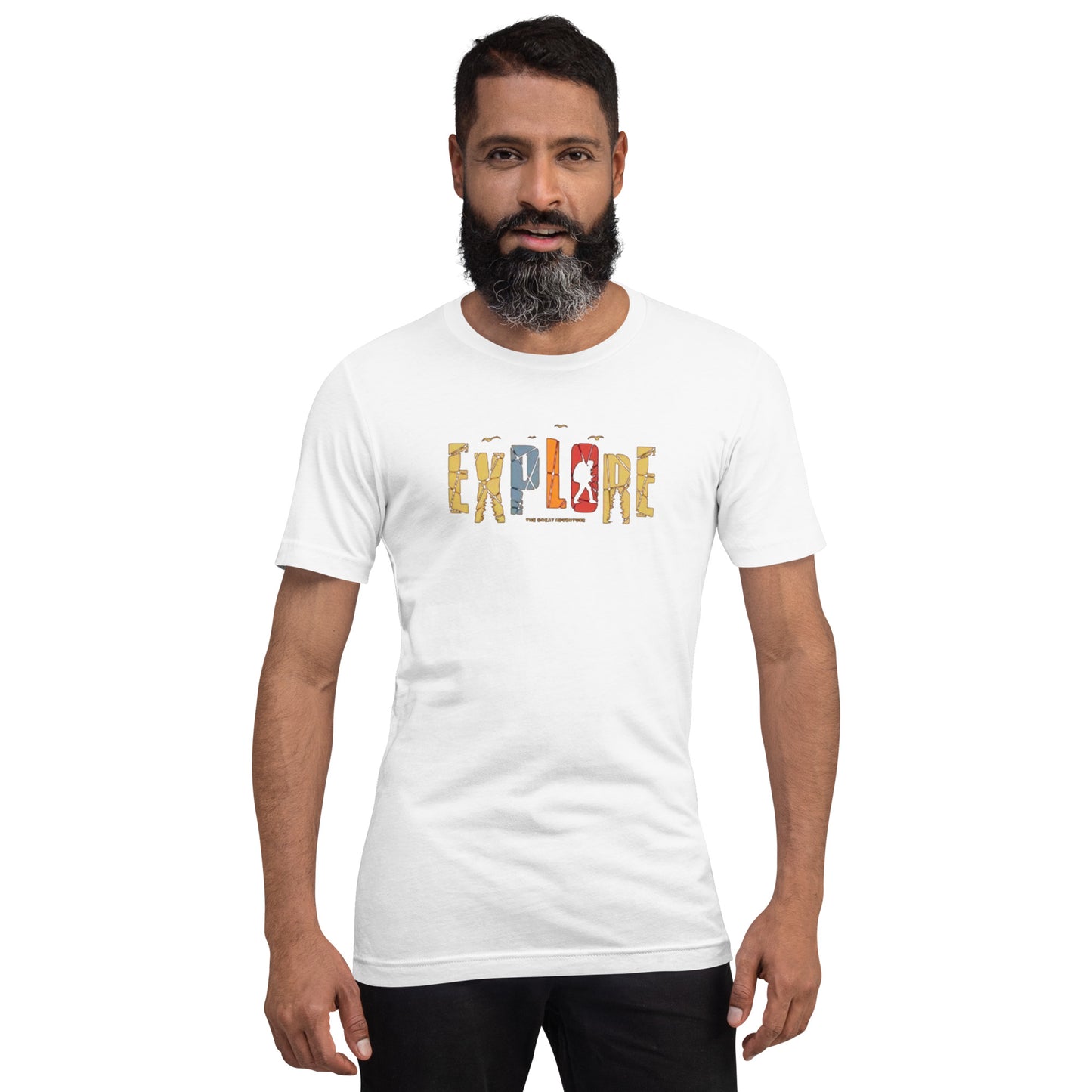 Explore The Great Adventure Graphic Tee - Retro Boho Nature & Hiking T-Shirt