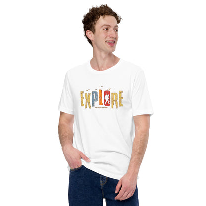 Explore The Great Adventure Graphic Tee - Retro Boho Nature & Hiking T-Shirt