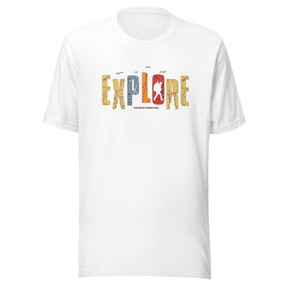 Explore The Great Adventure Graphic Tee - Retro Boho Nature & Hiking T-Shirt