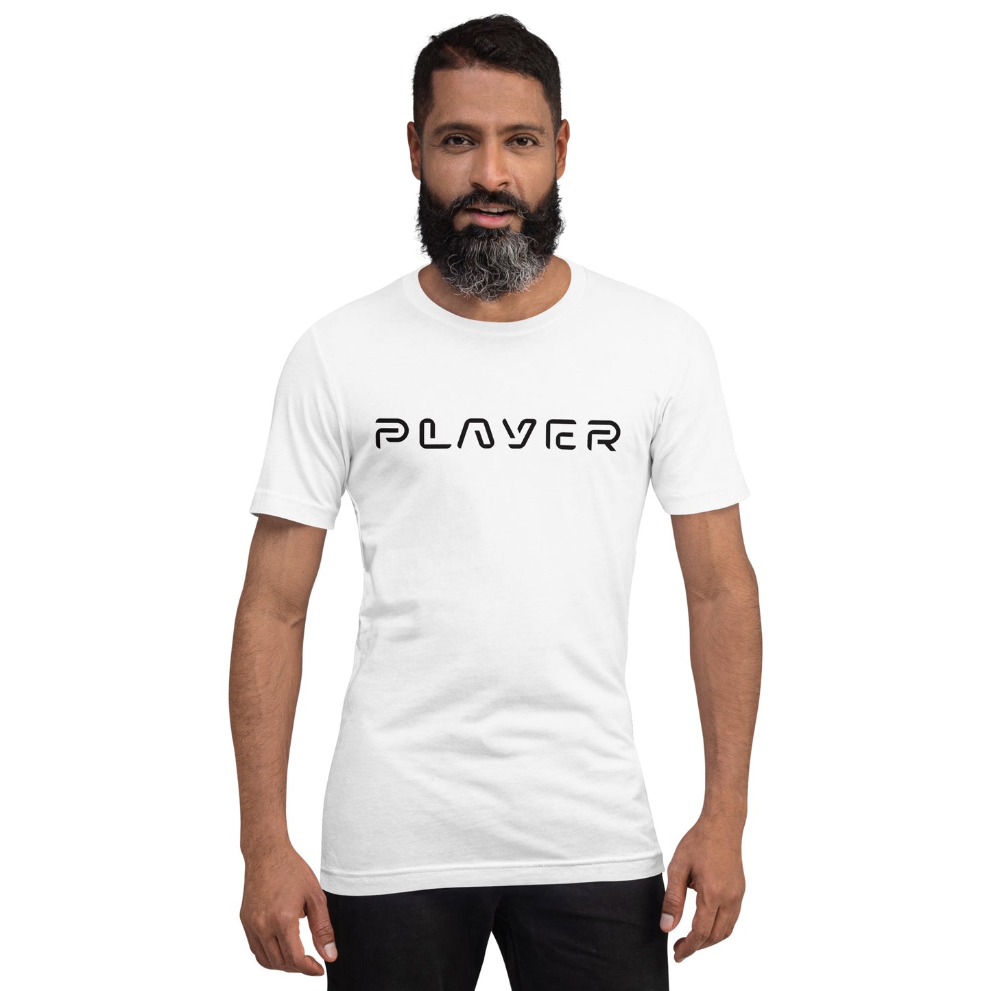 Player Futuristic Typographic Tee - Minimalist Cyber Streetwear T-Shirt