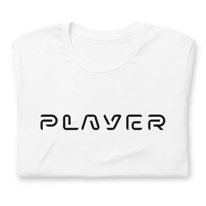 Player Futuristic Typographic Tee - Minimalist Cyber Streetwear T-Shirt