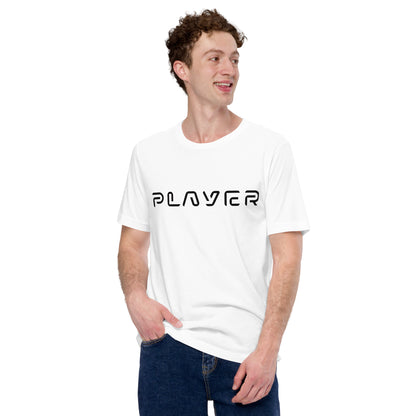 Player Futuristic Typographic Tee - Minimalist Cyber Streetwear T-Shirt