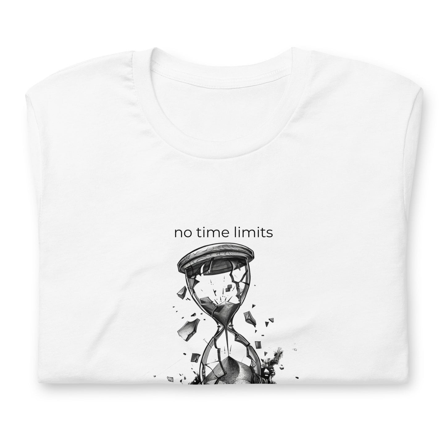 No Time Limits Hourglass Graphic Tee - Surrealist Minimalist Art T-Shirt