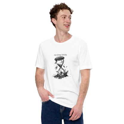No Time Limits Hourglass Graphic Tee - Surrealist Minimalist Art T-Shirt