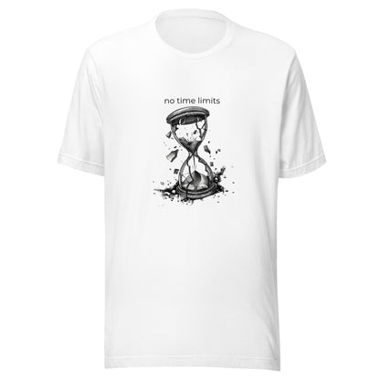 No Time Limits Hourglass Graphic Tee - Surrealist Minimalist Art T-Shirt