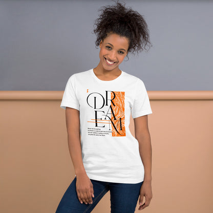 Dream Avant-Garde Typographic Tee - Abstract Minimalist Women's Streetwear T-Shirt
