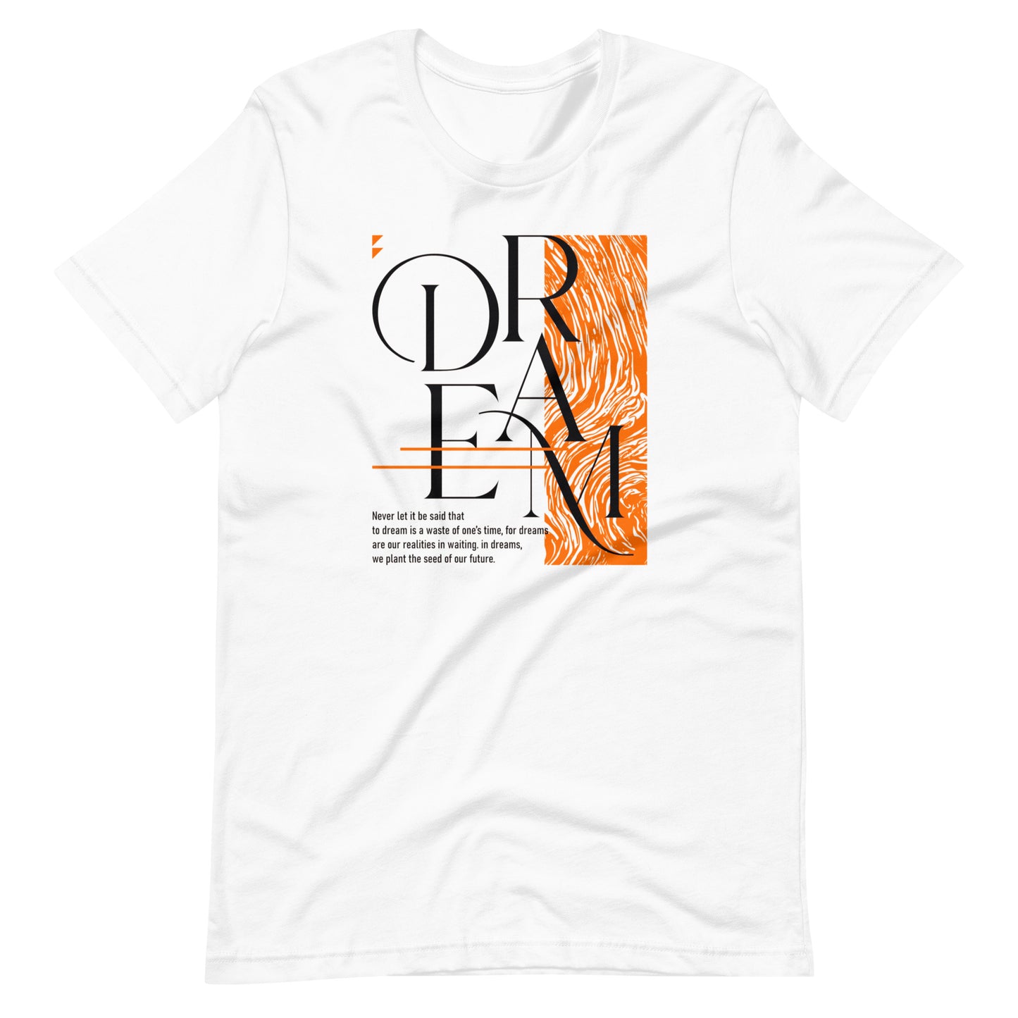 Dream Avant-Garde Typographic Tee - Abstract Minimalist Women's Streetwear T-Shirt