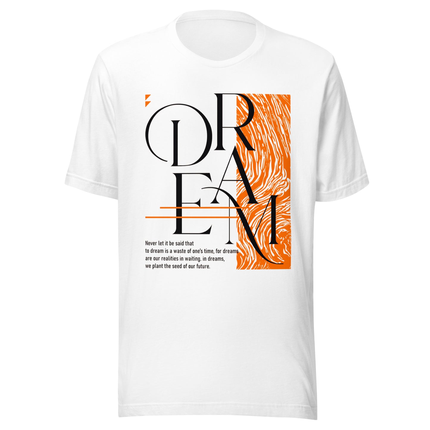 Dream Avant-Garde Typographic Tee - Abstract Minimalist Women's Streetwear T-Shirt