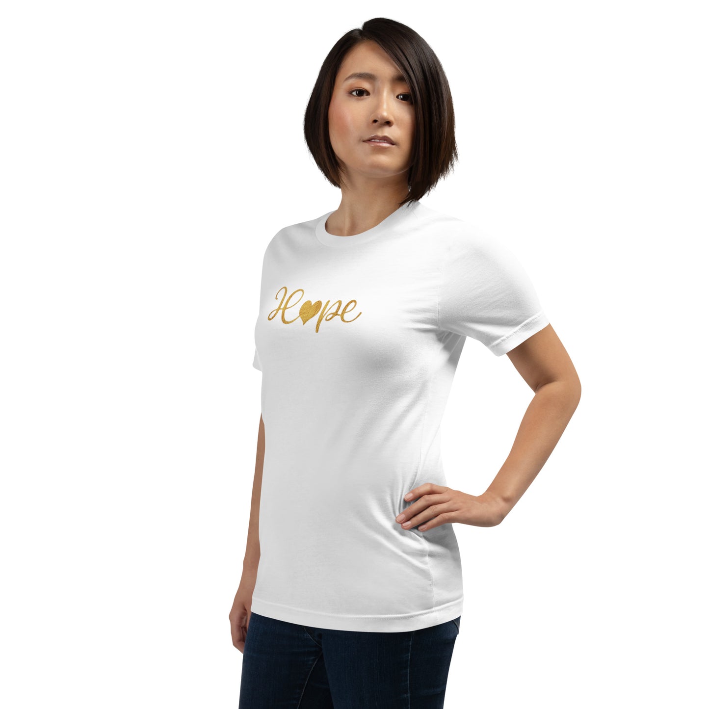 Elyx "Hope" Elegant Calligraphy Tee – Modern Minimalist Collection