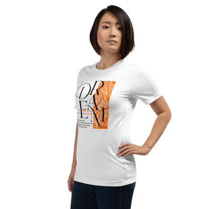 Dream Avant-Garde Typographic Tee - Abstract Minimalist Women's Streetwear T-Shirt