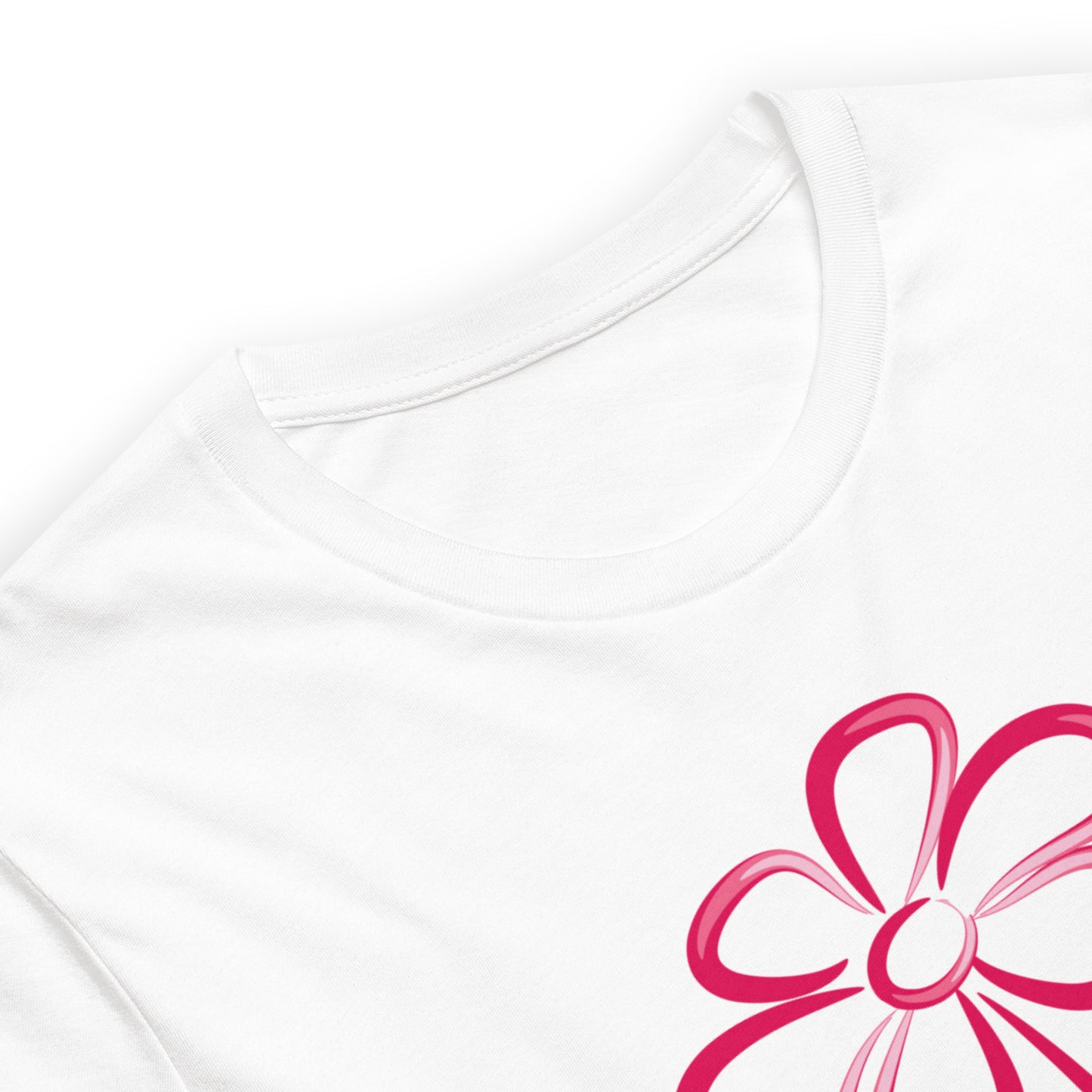 Fuchsia Flower Line Art Graphic Tee - Premium Cotton T-Shirt