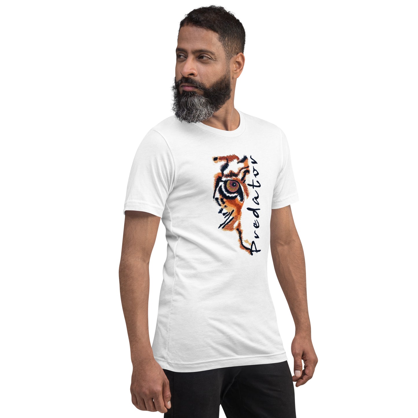 Predator Tiger Eye Graphic Tee - Minimalist Luxe Streetwear T-Shirt