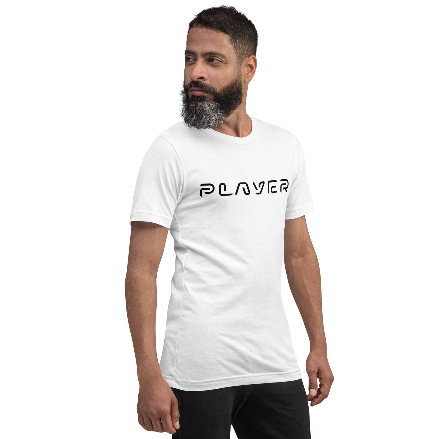 Player Futuristic Typographic Tee - Minimalist Cyber Streetwear T-Shirt