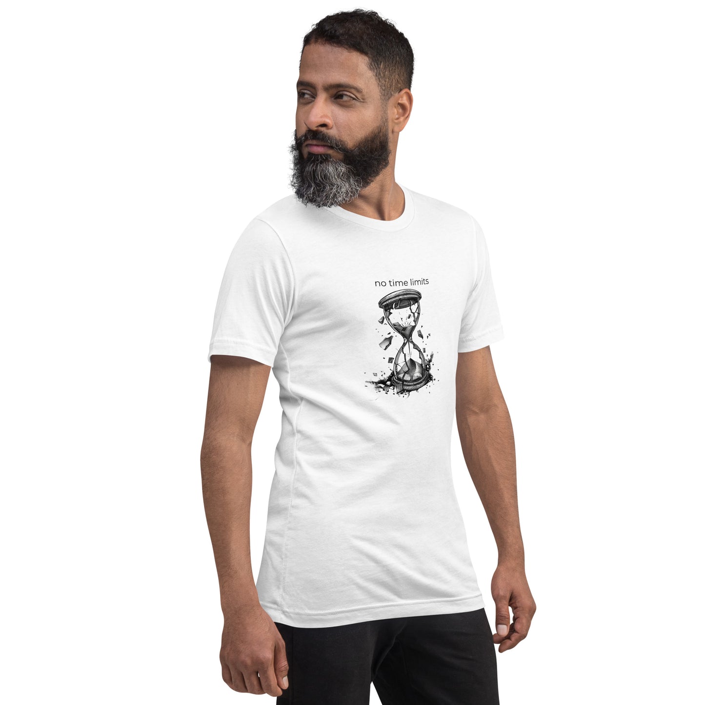 No Time Limits Hourglass Graphic Tee - Surrealist Minimalist Art T-Shirt