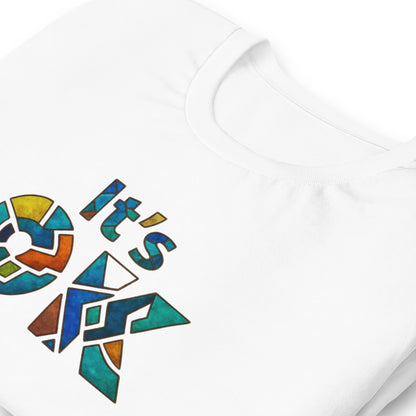 It's OK Mosaic Typography Tee - Premium Men's Casual Comfort Cotton Top